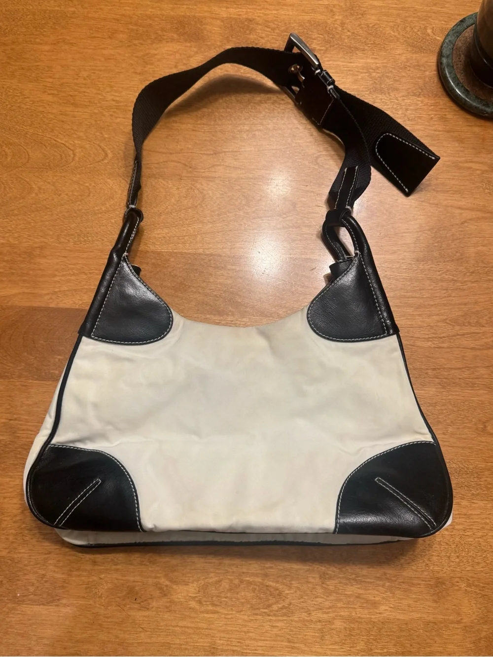 Prada Cream and Black Shoulder Bag - Picture 3 of 14